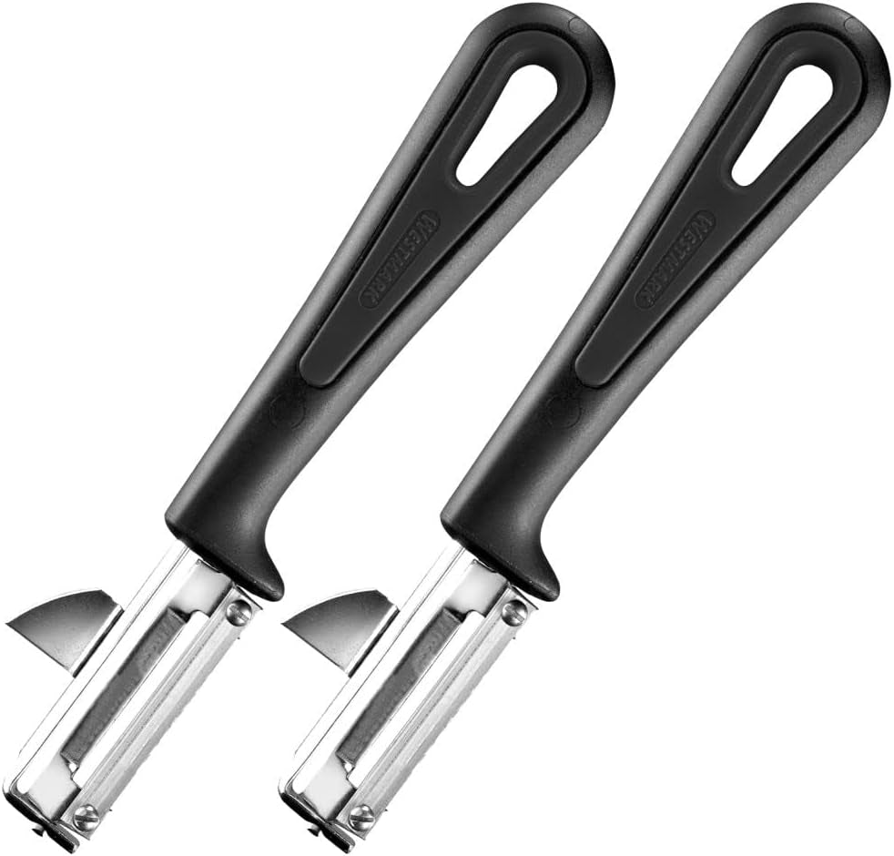 Westmark 29092270 Sparschäler Gallant, Pp/Tpe/Edelstahl, Schwarz / Red, 16,5 X 3,7 X 2 cm Peeler Naty Shop Kímélő készlet 2 részes