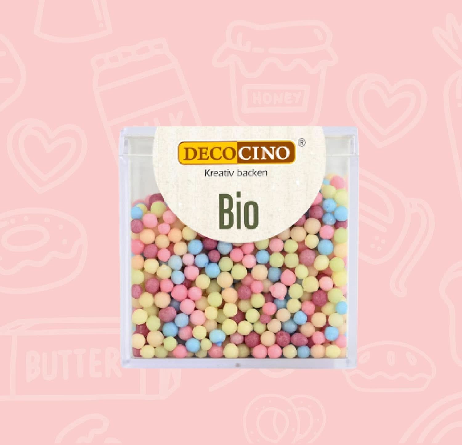 DECOCINO Organic Sprinkle Pearls - 60 gramm - Bio szőlőcukor permetek Sprinkles Naty Shop