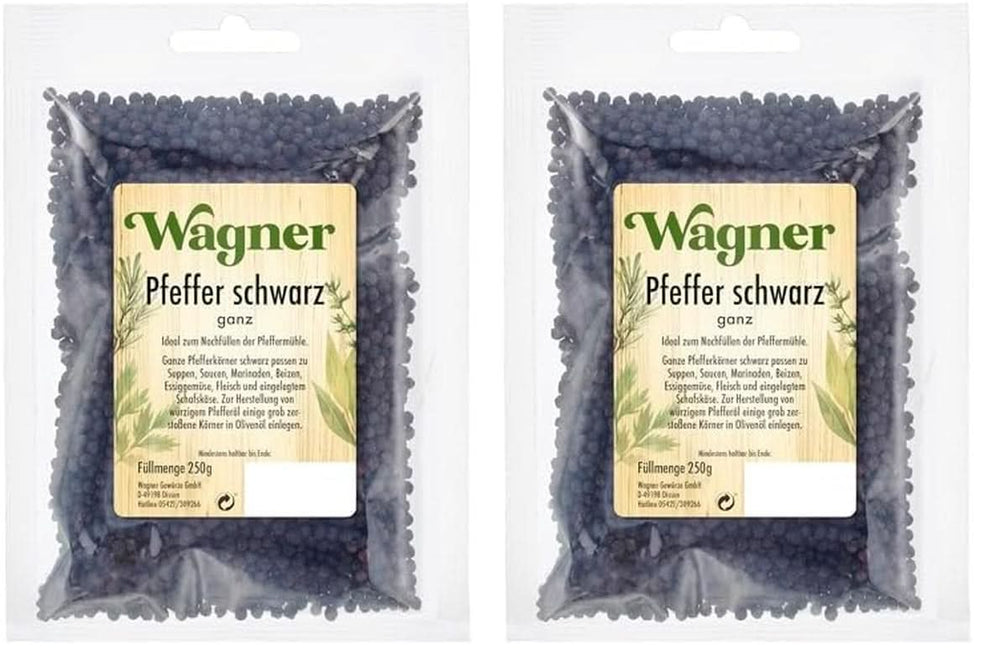 Piper negru întreg, 1 pachet (1 X 250 G) Condimente Naty Shop 2 x 250 grame