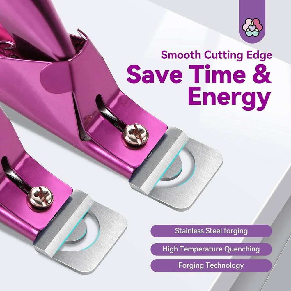 Saviland Unghiere Manichiură Cutter Cutter Cu 15 Magneți, Unghii cu Gel Unghii Trimmer Manichiură Unghii Cutter pentru Unghii Artificiale Unghii cu Gel Unghii Acrilice Unghii Unghii False (Roșu Roșu)