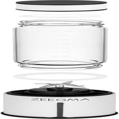 ZEEGMA Vitamine GO Tragbarer Mixer Für koktélok és turmixok 300 W, személyi turmixgép, mini mixer 450 ml Mit 6 Klingen, 2 Geschwindigkeiten Akku 5000 Mah, 25 Anwendungen Pro Ladung Mother Shop si Copilul Naty