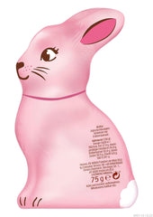 Húsvéti nyuszi joghurttal 75g – Csokoládé nyuszi húsvétra – Fehér csokoládé joghurttal és gyümölcsös eper chipsekkel – Csokoládé nyuszi húsvéti és húsvéti kosárba – Csokoládé ajándék – Húsvéti ajándék