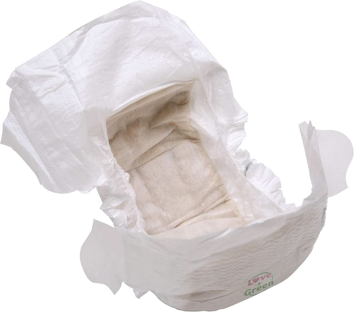 Love Green Nature, fehérítetlen ökológiai pelenkák, klór nélkül, többféle méretben Mother and Child Naty Shop