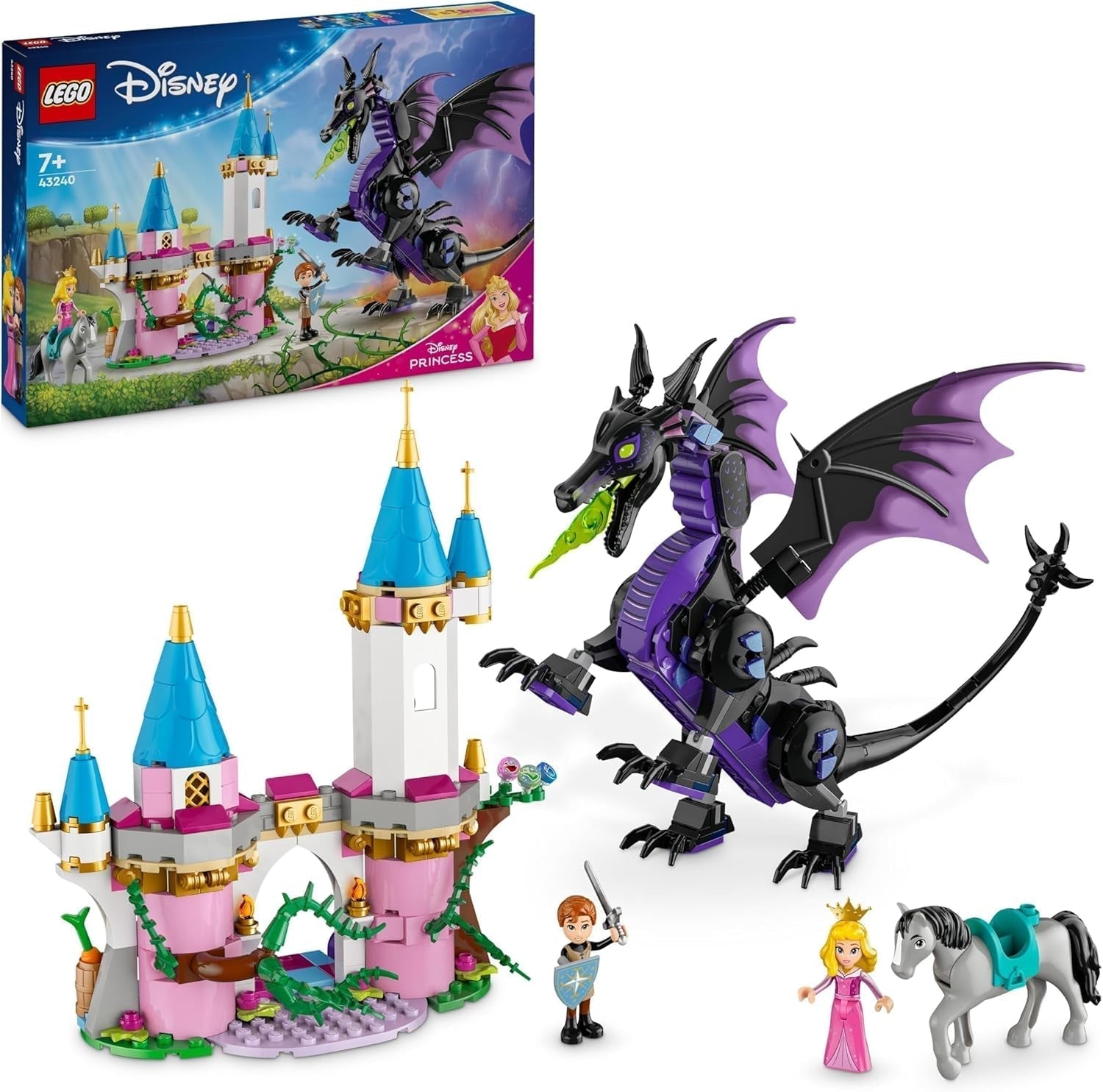LEGO Ç€ Disney Frozen Elsa téli palotája, építő- és játszókészlet gyerekeknek modellpalotával, ELSA és Anna minifigurákkal, ajándék lányoknak, fiúknak és filmrajongóknak 6 éves kortól 43244 Építőkészletek Besuche den LEGO-Store Maleficent mint sárkány