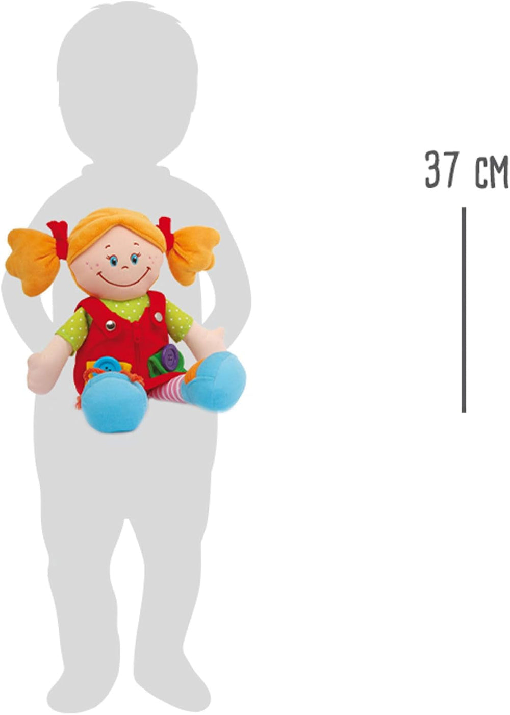 small foot Stoffpuppen "Chiara & Massimo", Lernpuppen für die Schulung der Feinmotorik von Kleinkindern, 2er Set, 5576