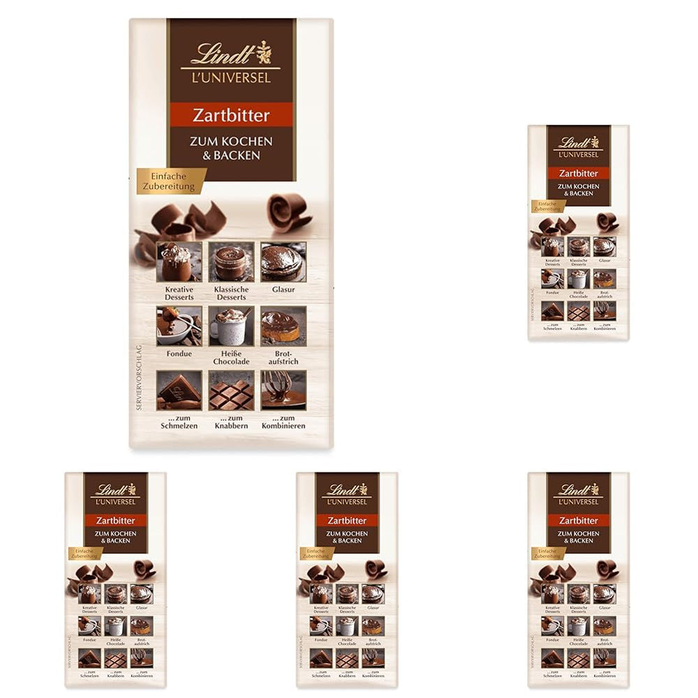 Lindt csokoládé | L'Universe | 200g Csokoládé főzéshez és sütéshez, desszertekhez, máznak, fondünek, kenhetőnek vagy snacknek | Csokoládé sütéshez