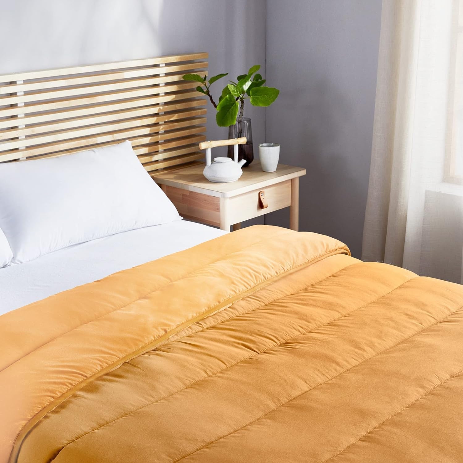 Pikolin Home - Kifordítható paplan 300 G - Kéttónusú Nordic töltet - Ágyhoz 90 - kényelmes, meleg, légáteresztő, Mályva, 150 X 220 Cm Paplanok és paplanok Naty Shop