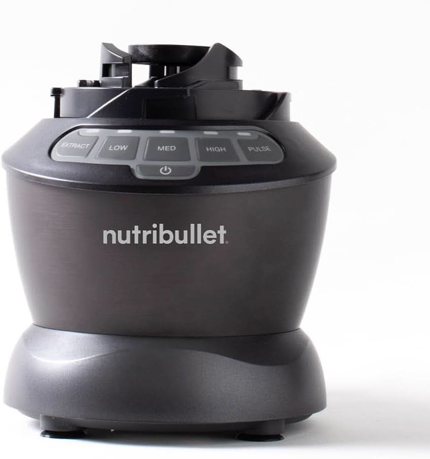 Nutribullet teljes méretű turmixgép, elektrischer keverő, többfunkciós Stabmixer, professzionális keverő, 1000 Watt Leistung, 1,6 literes Becher, Grau, NBF450DG Kitchen Naty Shop