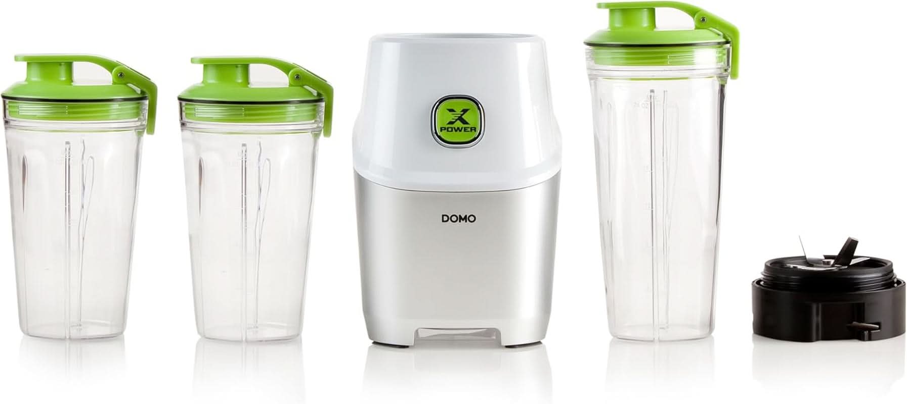 Powermixer Domo DO700BL Mit 1000W Starkem Motor - Mixen Direkt a Der Flasche, Weiß Mother and Child Naty Shopban