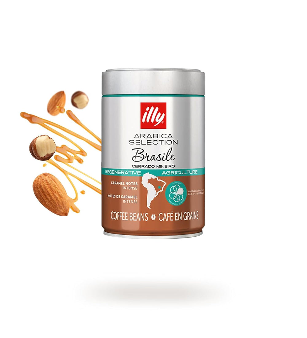 ILLY 6 cutii boabe de cafea, 250 grame fiecare, Arabica Selection, Brazilia, certificat Cerrado Mineiro, Regenagri