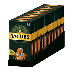 Jacobs Kaffeekapseln Espresso Classico, Intensität 7/12, 10 x 10 Getränke, Nespresso* kompatible Kaffee Kapseln, 100 Kapseln