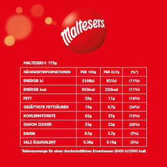 Maltesers csokoládégolyók ropogós és könnyű közepével, légies csokoládé snack, 1 csomag (1 x 175 g)