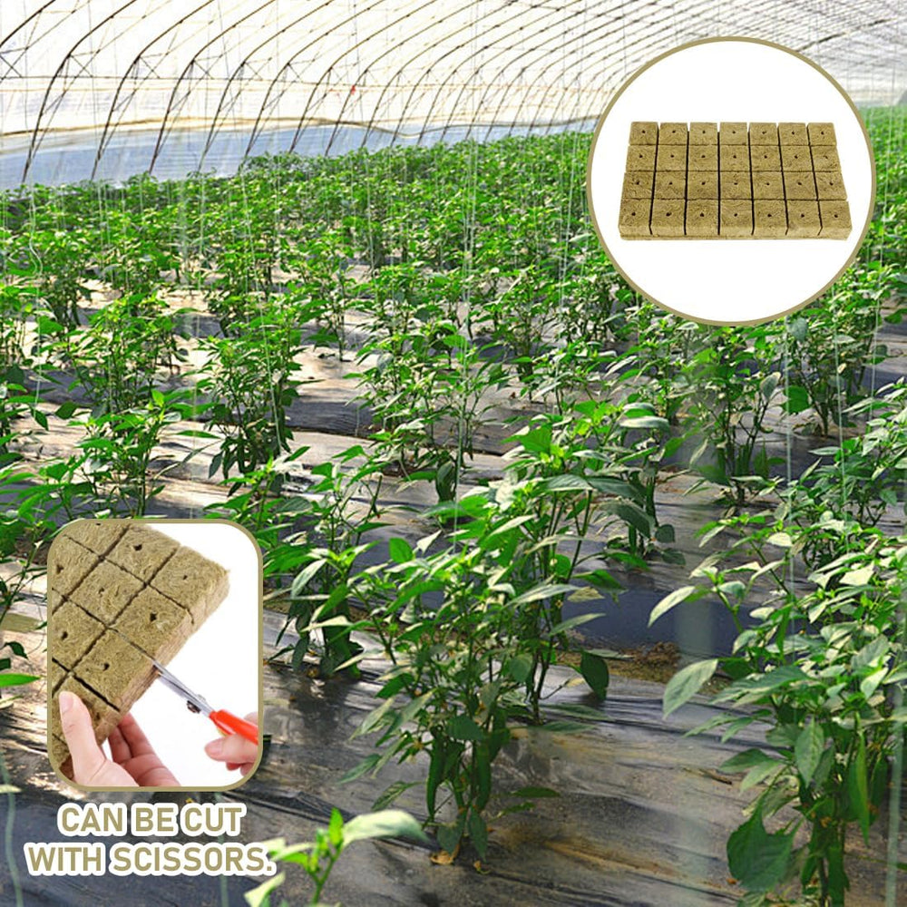 Rockwool palánta kockák 28 - Rockwool kockák 4x4x4 cm - Palánta kockák, Rockwool kockák, Hidroponikus palántarendszerek / Klónozott növények / Iskolai projektek, Palánták termesztése talaj nélkül