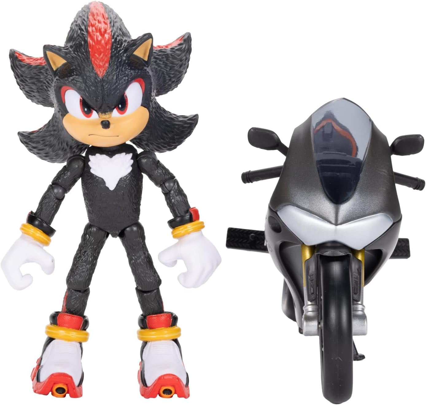 Sonic 3 The Movie Shadow Figure, 15 Cm, Movable, Inclusiv Shadow Mobile de la Jakks Pacific, Acoustic, Negru Action figures Naty Shop