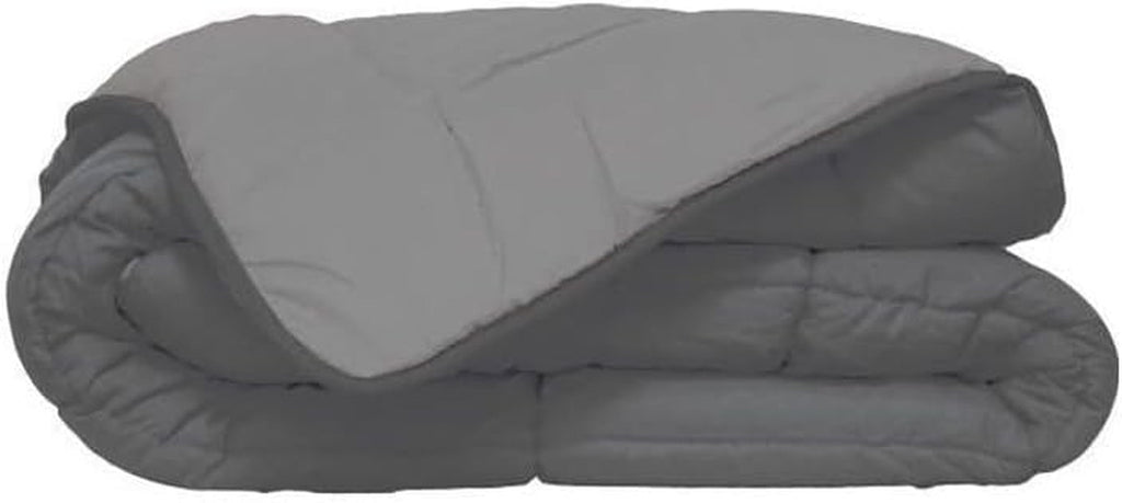 Poyet Motte Plapumă lavabilă cu capac fix - 140X200 Cm - Petrol blue/mastic beige Plapumi si pilote Naty Shop Oțel/argint 200X200X1 Cm