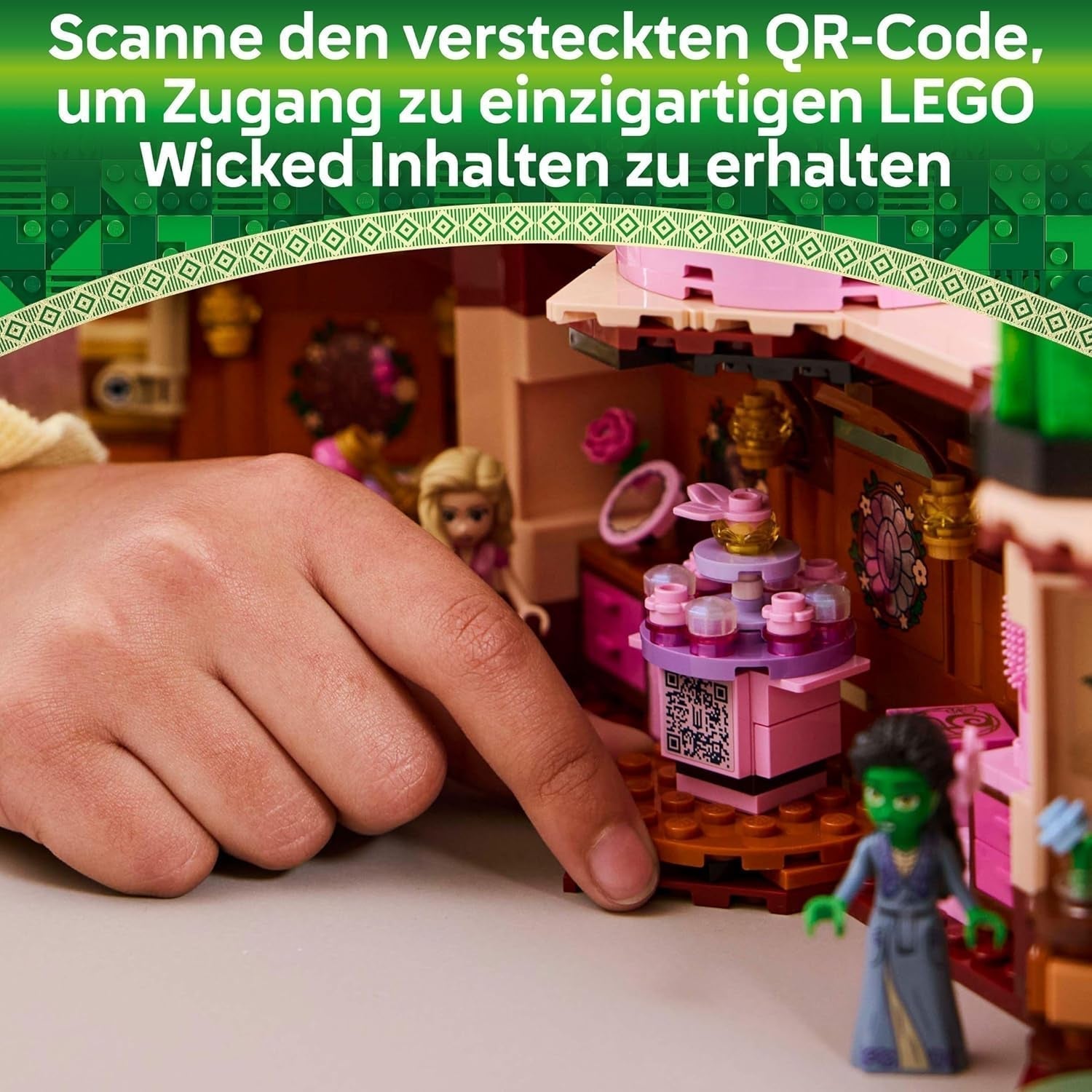 LEGO Wicked Glinda és Elphaba hálószobája - Babaház 2 mini Óz boszorkány babával, klassz kiegészítőkkel, köztük virágokkal és ruhákkal - Kreatív játék 8 év feletti lányoknak és rajongóknak - 75683 Építőkészlet Besuche den LEGO-Store