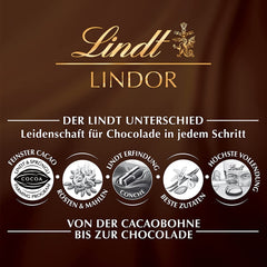 Lindt csokoládé étcsokoládé rudak LINDOR | 24 tábla csokoládé x 37 g | Sima, szájban olvadó étcsokoládé töltelékkel, 60% kakaóval | Ajándék csokoládé | Ajándék csokoládé | Tömeges csomag