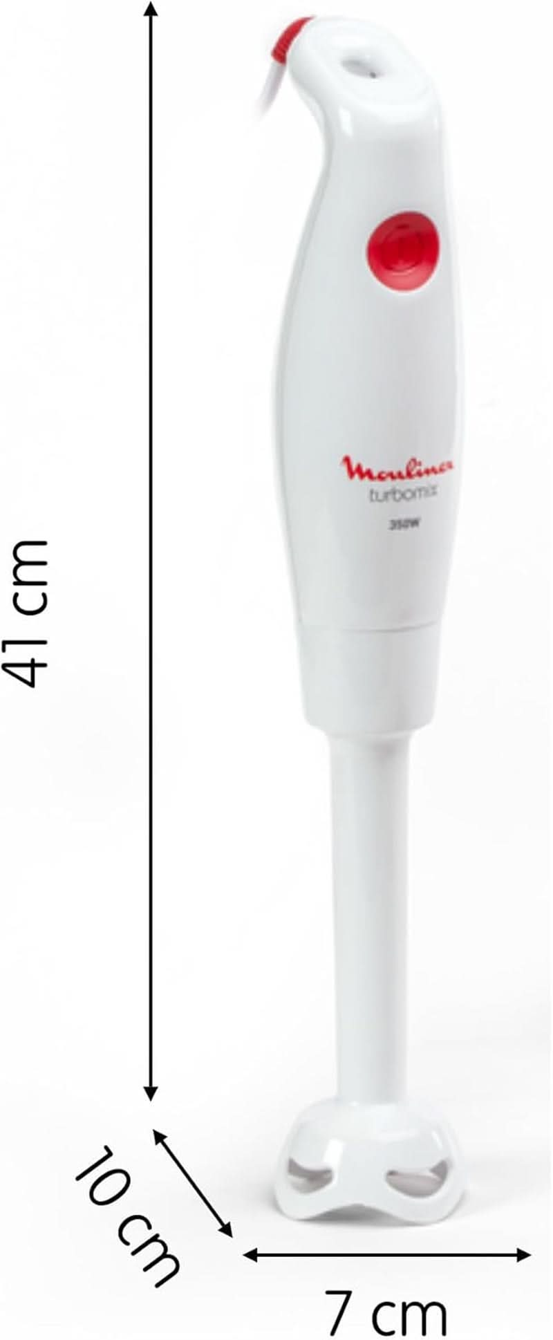 Állványkeverő Turbomix DD12A1 | 350 W | Ergonomikus markolat 2 Robusztus Zelkrom-Klingen | Spritzschutz | Spülmaschinenfeste Abnehmbare Teile | Weiß Mother and Child Naty Shop