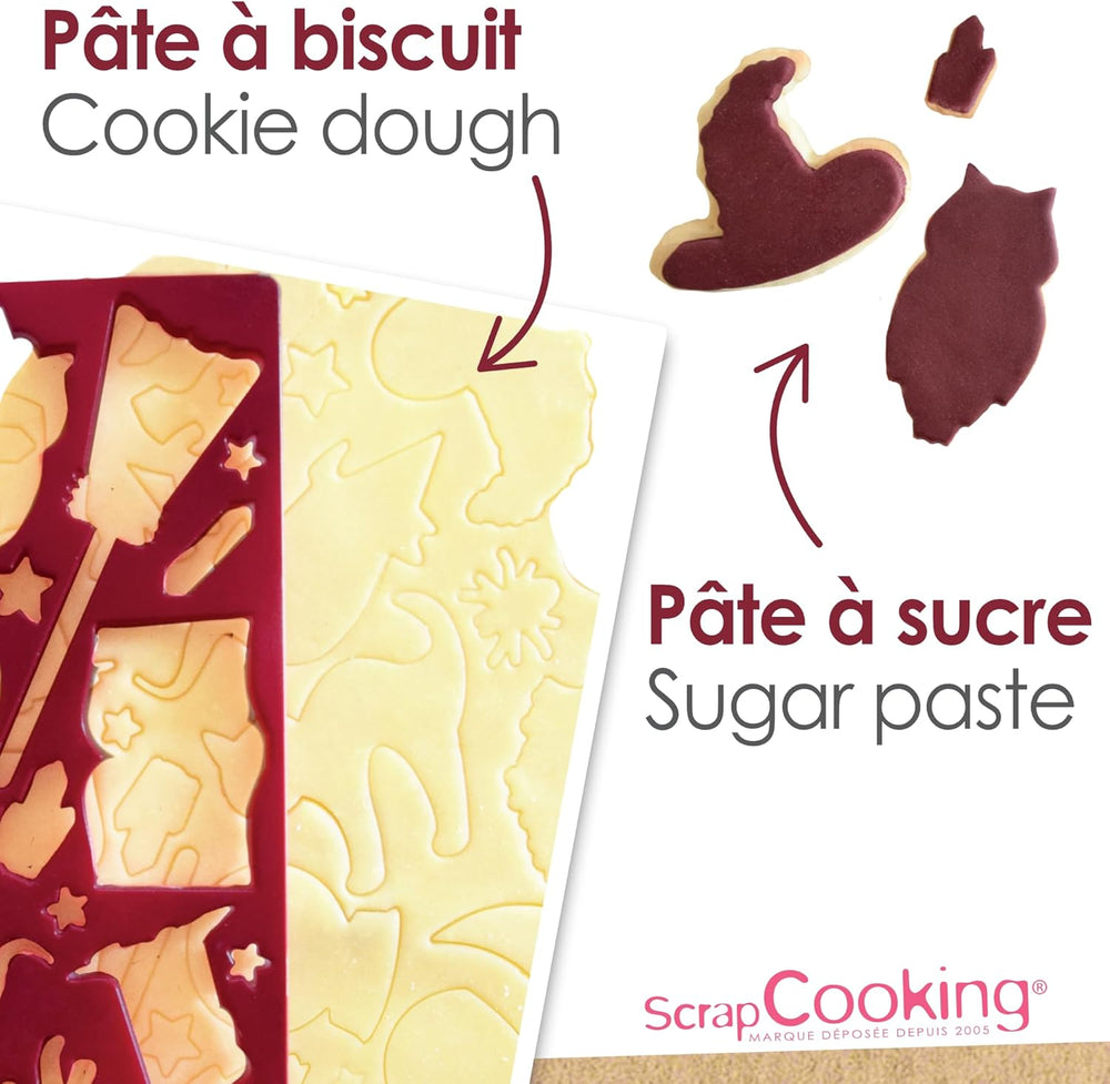 RECIPIENTE DE GĂTIT - Formă de tăiat fursecuri, Wizard – Tavă de copt cu forme pentru fursecuri, shortbread, decorațiuni 2066