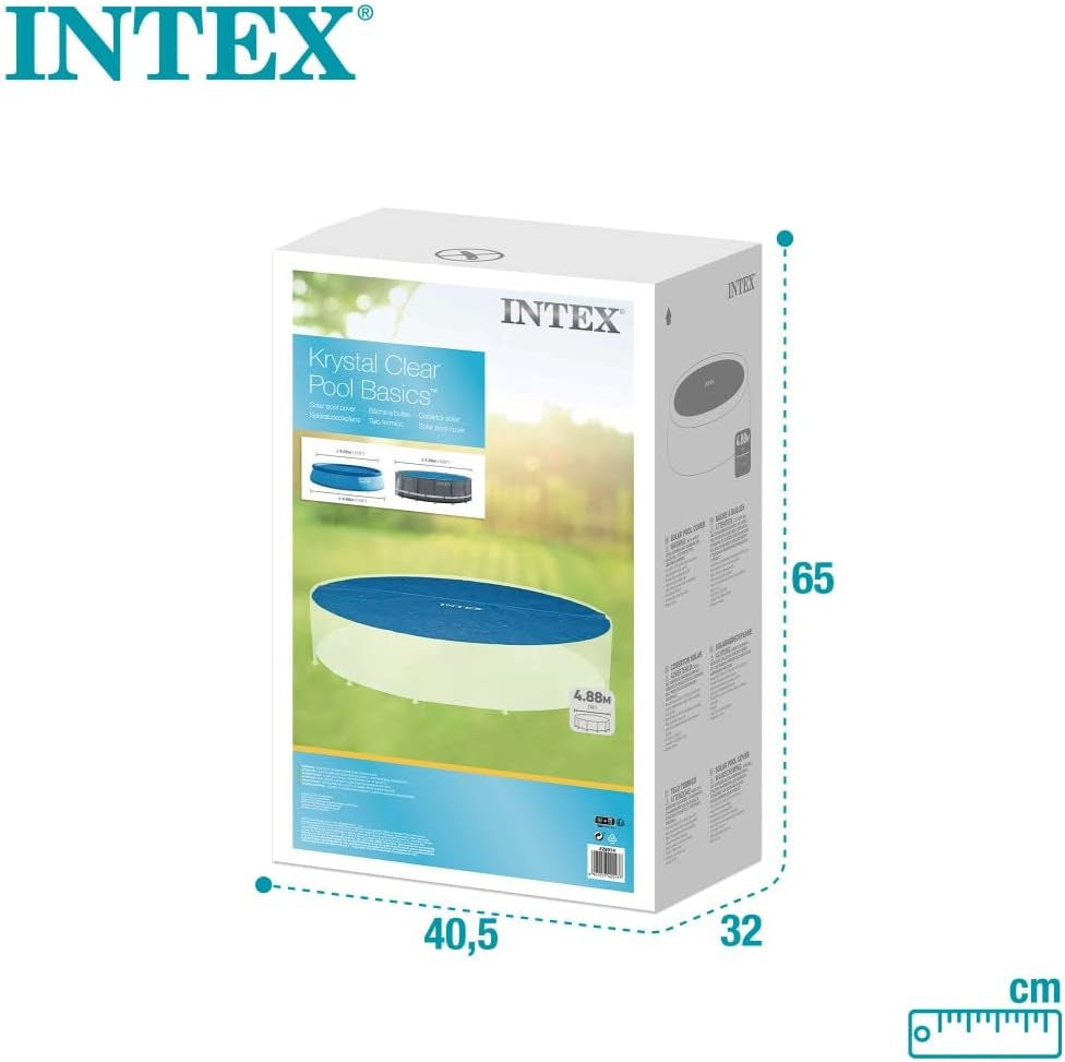 Intex 28014 - Szolárponyva, Hőszigetelt ponyva Easy Set/Frame kerek medencékhez, polietilén, kék, ⌀ 488 cm