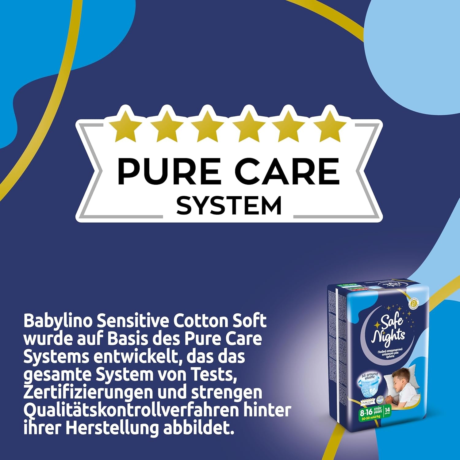 Safe Nights Boy, hálónadrág 8-16 éves korig (30-50 kg), 84 db