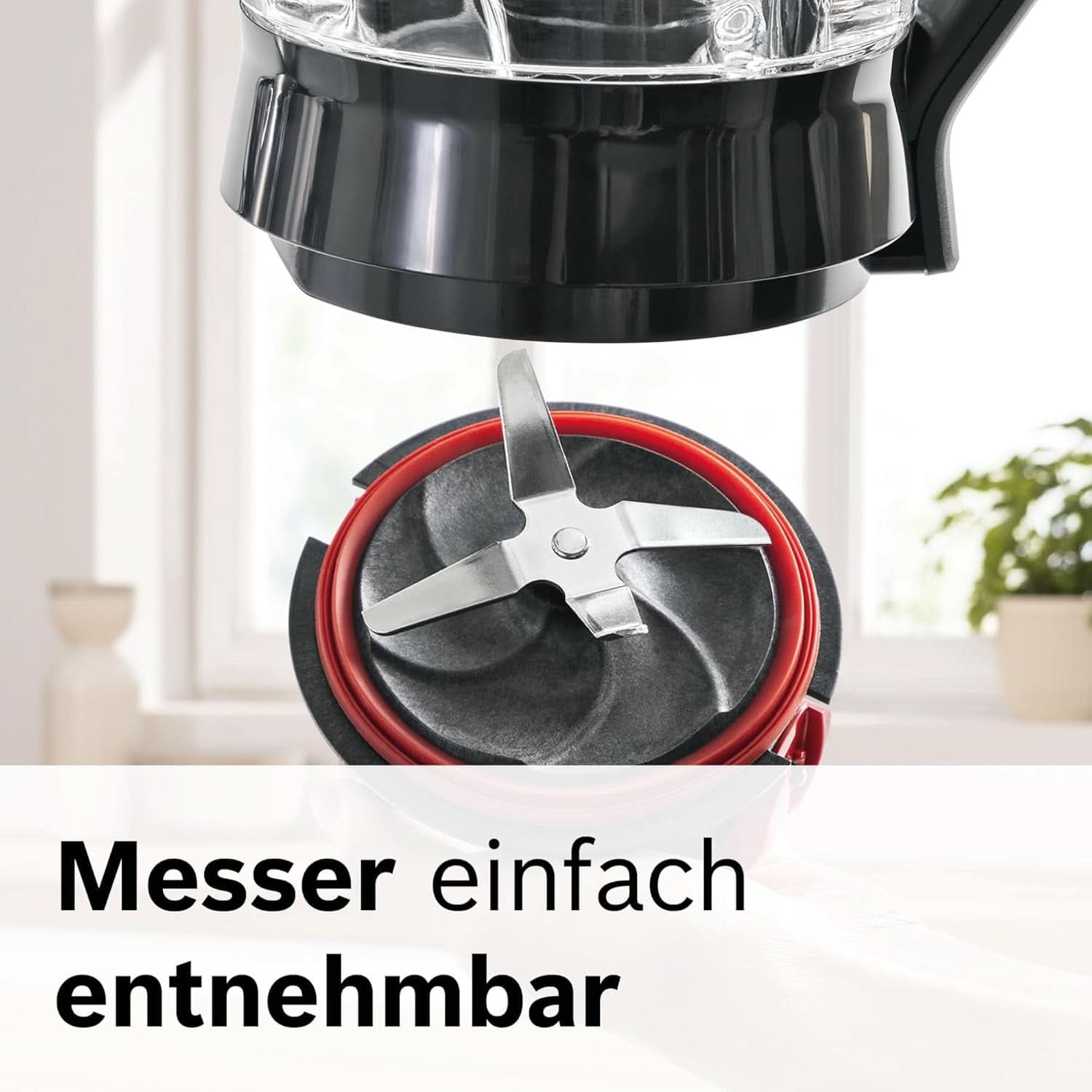Bosch Standmixer Vitapower Serie 4 MMB6172SN, Verbesserte Version, 10 Jahre Motorgarantie, Edelstahl-Klingen, 1,5L Glasbehälter, Spülmaschinenfeste Teile, 30 000 U/min, 1200 W, Silver Kitchen Naty Shop