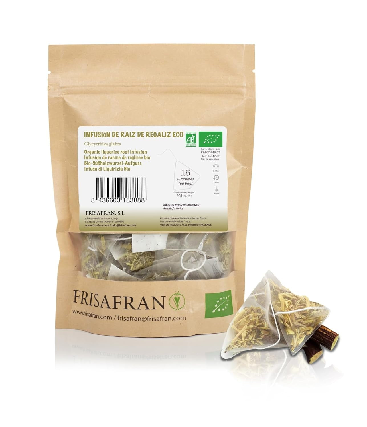 FRISAFRAN | Ceai verde organic Mint Gunpowder în piramide 30 unități | 60G | Antioxidant | Ceai verde japonez | Digestiv | Băutură răcoritoare | Infuzie de mentă | Ceai pur | Frunze de mentă | Cald-rece