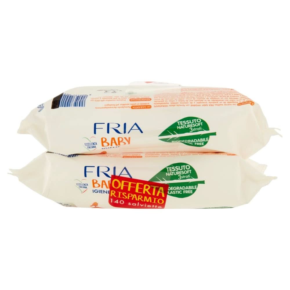 Nedves törlőkendők, 2 db-os csomag (2 x 72 törlőkendő) Baby Wet Wipes Naty Shop