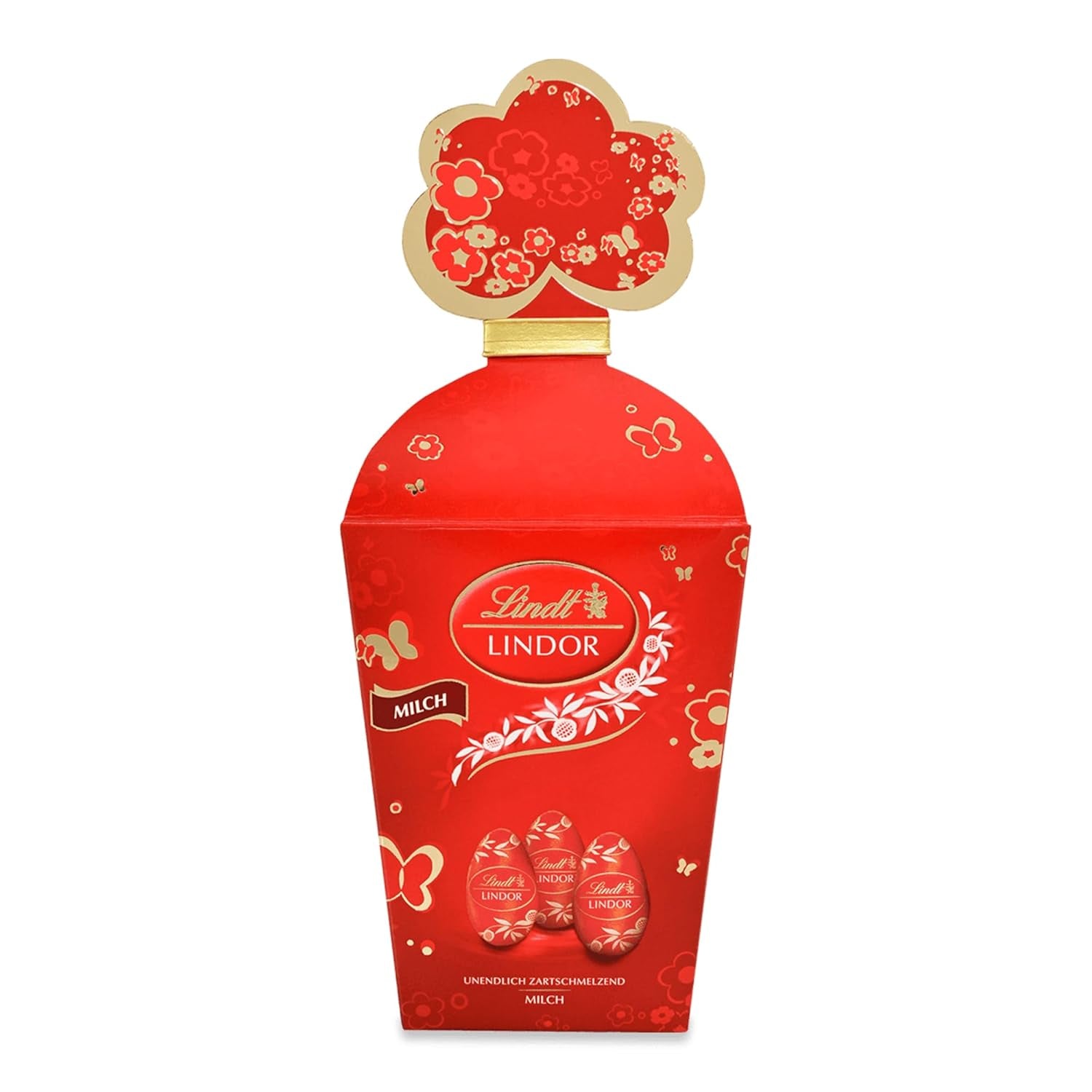 Húsvéti Mix Lindt Chocolate LINDOR | Doboz 144g | Szájban olvadó LINDOR tojás három változatban: Tejcsokoládé, Étcsokoládé, Mogyorós | Húsvéti csokoládé | Ajándék csokoládé | 1 csomag