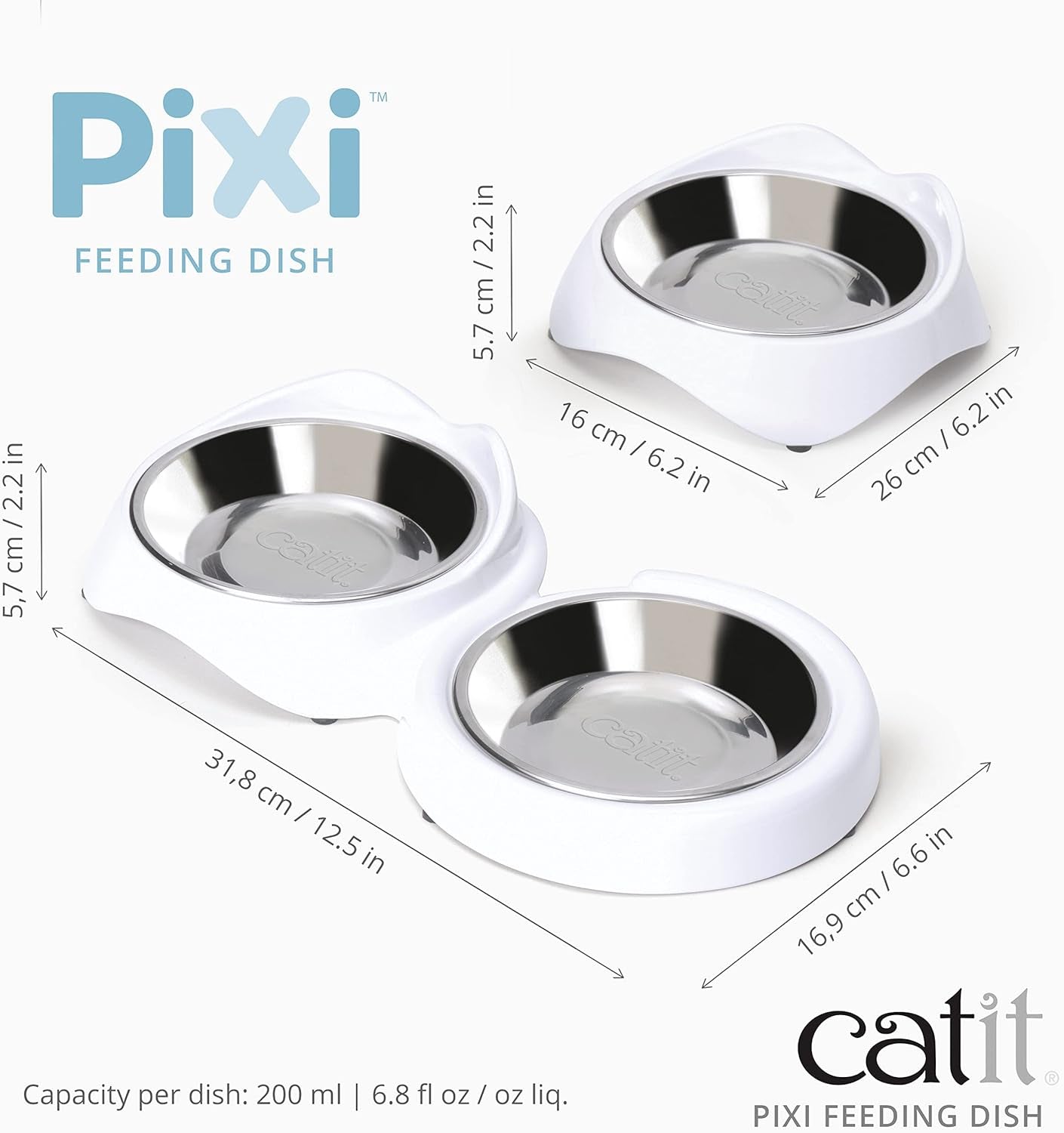 Catit PIXI Futternapf Einzel, weiß