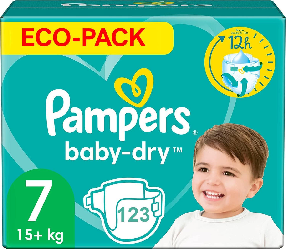 Pelenkák PAMPERS Baby-DRY 7 123-as méret