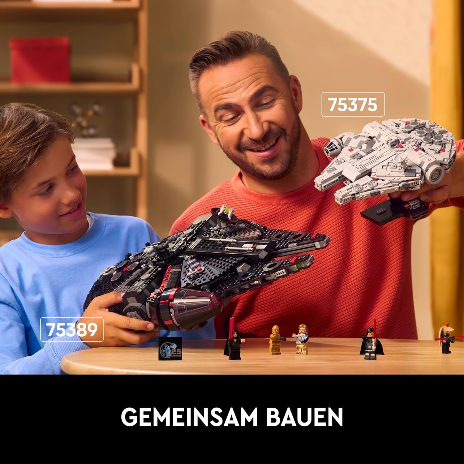 LEGO Star Wars Millennium Falcon 25. évfordulós készlet felnőtteknek építhető hajó Új remény, gyűjthető űrhajó modellkészlet Ajándékok férfiaknak Női 75375 Építőkészletek Besuche den LEGO-Store