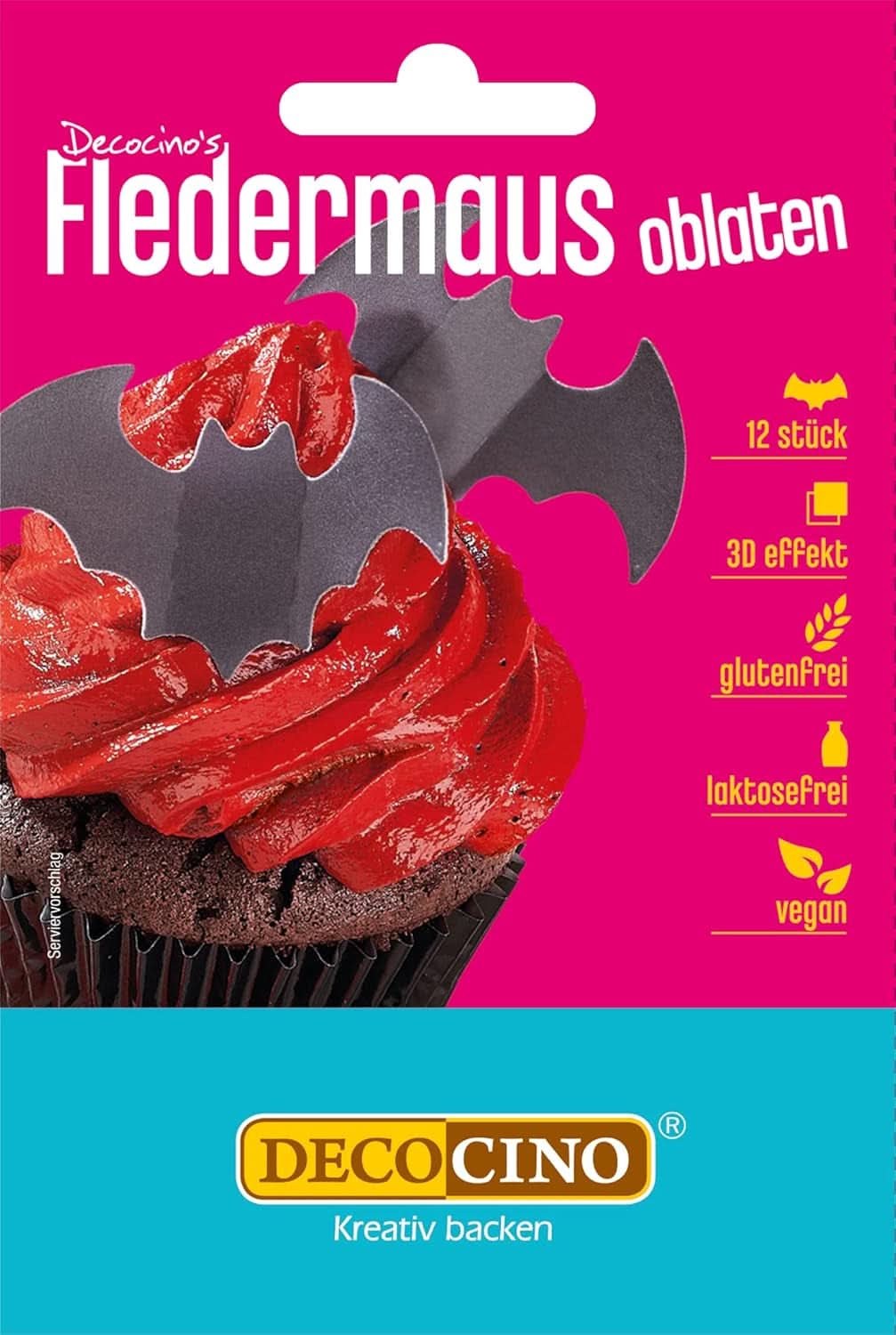 DECOCINO Halloween 3D pókhálós ehető gofri 12 db Sprinkles Naty Shop denevér