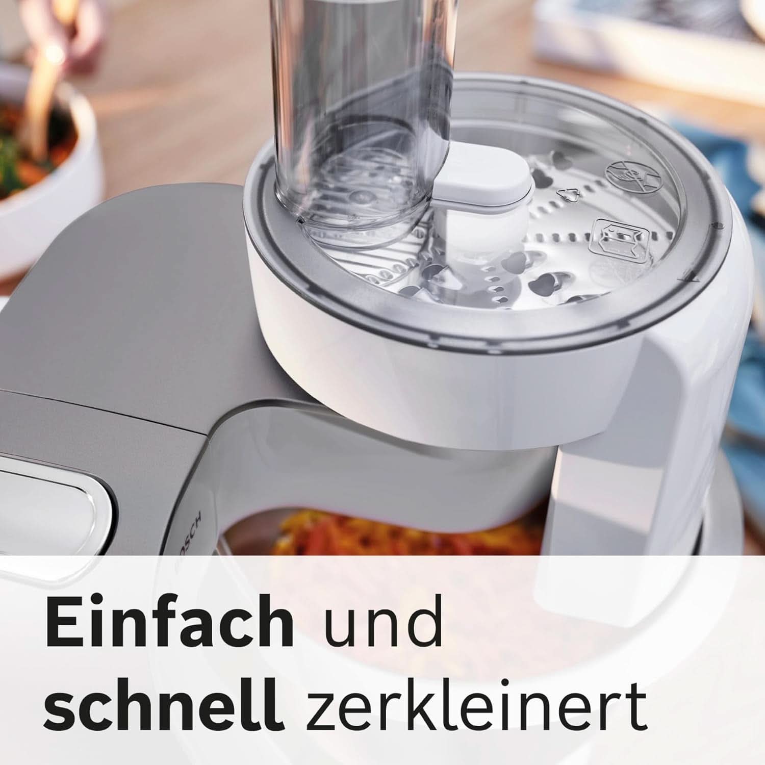 Bosch Küchenmaschine Serie 4 MUM56340, Schüssel 3,9 L, Mixer 1,25 L, Fleischwolf, Zitruspresse, Planetenrührwerk, Knethaken, Schlag-, Rührbesen, Durchlaufschnitzler, 3 Schülubenty, Motherber Shop 900