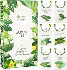 Gurken Samen Set: 6 Sorten Gurken Saatgut Mit Freilandgurken Samen, Einlegegurken Samen, Minigurke Samen – Samen Gemüse Samen, Owngrown Gurke Samen