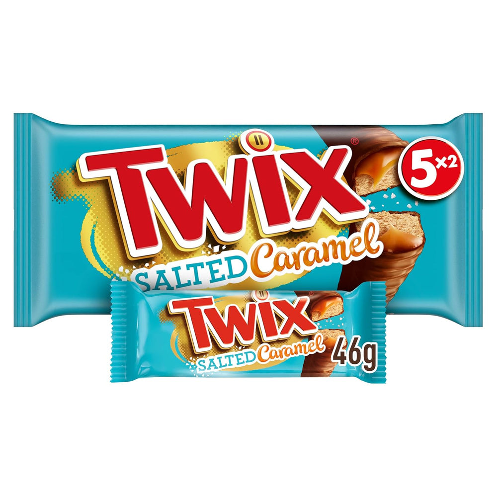 Twix sózott karamell csokoládészeletek | Tömeges csokoládécsomag | 30 db dupla rúd (30 x 46 g)
