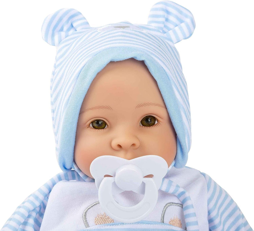 Păpușa Small Foot Lukas, inclusiv haine detașabile, suzetă și pătură moale, jucărie de rol, 11238