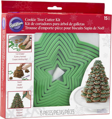 Wilton 2104-5919 Set de tăieturi pentru brad de turtă dulce, plastic, verde