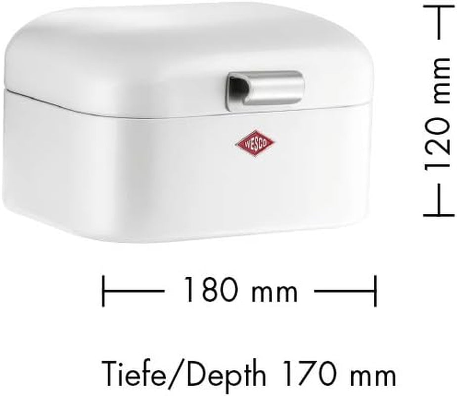 Wesco 235 001 Mini Grandy coș pentru pâine 17 x 18 x 12 cm (L/W/H) roz, oțel inoxidabil Cutii depozitare alimente Naty Shop