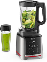 Tefal Infinymix Hochgeschwindigkeits-Standmixer, 5 Auto-Programme + Manuelle Einstellung, 2,6-L-Tritan-Behälter, Inkl. 600Ml Reisebecher/Stampfer/Rezeptheft, Silber, BL91HD31 Mama si Copilul Naty Shop