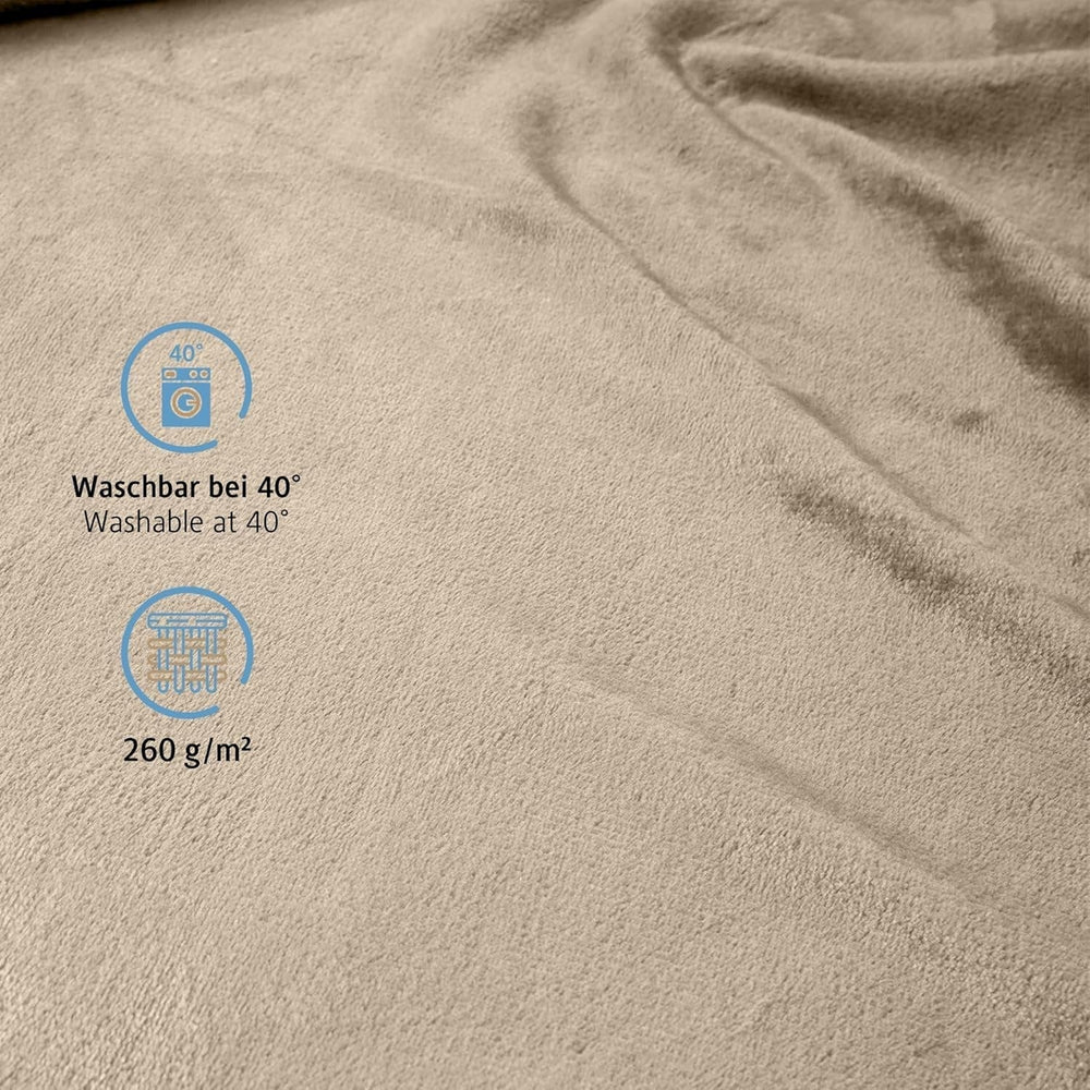 Komfortec bolyhos takaró, kényelmes takaró, polár takaró, Öko-Tex minősítésű, szuper puha, 150X200 cm, 260 G/M², bézs Ágyak és Takarók Besuche den Komfortec-Store