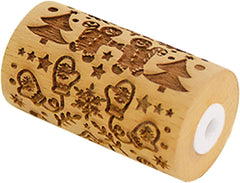 SZEMÉLY FŐZÉS - 5305 Mini Holz Roller "Lebkuchenmann" - Geprägte Prägung Prägung Abdrücke Dekorációs forma Kekse, Sand, Plätzchen