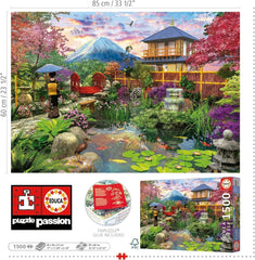 Educa - 1500 darabos puzzle felnőtteknek | A japán kert. Méretek: 85 X 60 cm. Tartalmazza a Fixpuzzle puzzle ragasztót. 14 éve (19937) Puzzle Naty Shop