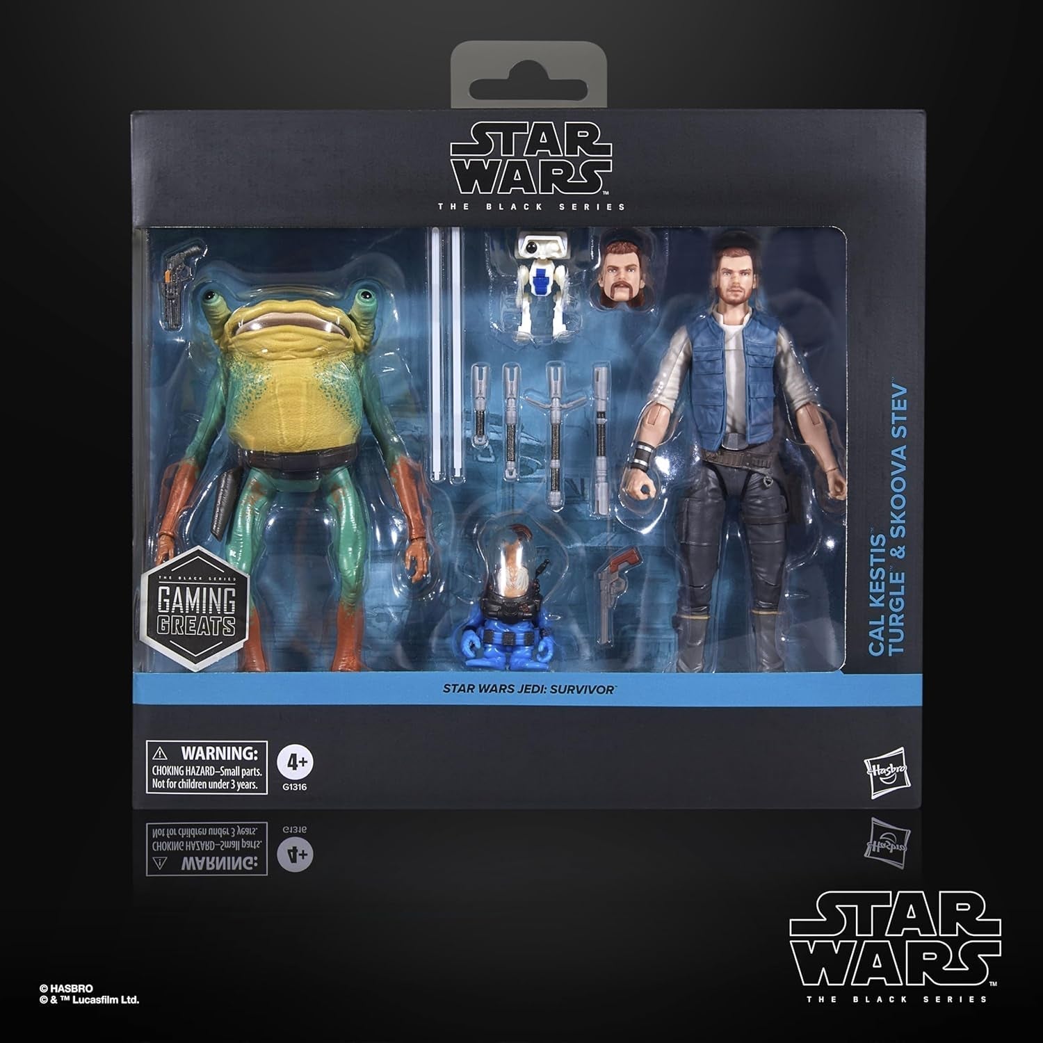 Star Wars Black Series Cal Kestis, Turgle és Skoova Stev, Star Wars Jedi: Túlélők gyűjthető akciófigurák (15 cm-es méret) Akciófigurák Naty Shop