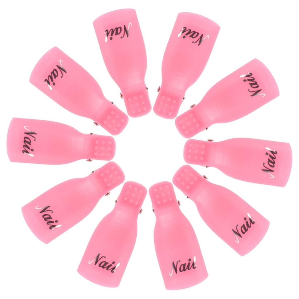 Hanyousheng Nagellackentferner Clips, Nagel Clips,10 Stück Schwarz Nagelclips, Nagel Klammer, Nails Art ​Gel Cap, Soak off Clip Cap UV Gel Poliermittel Entferner Wrap Nail Tool