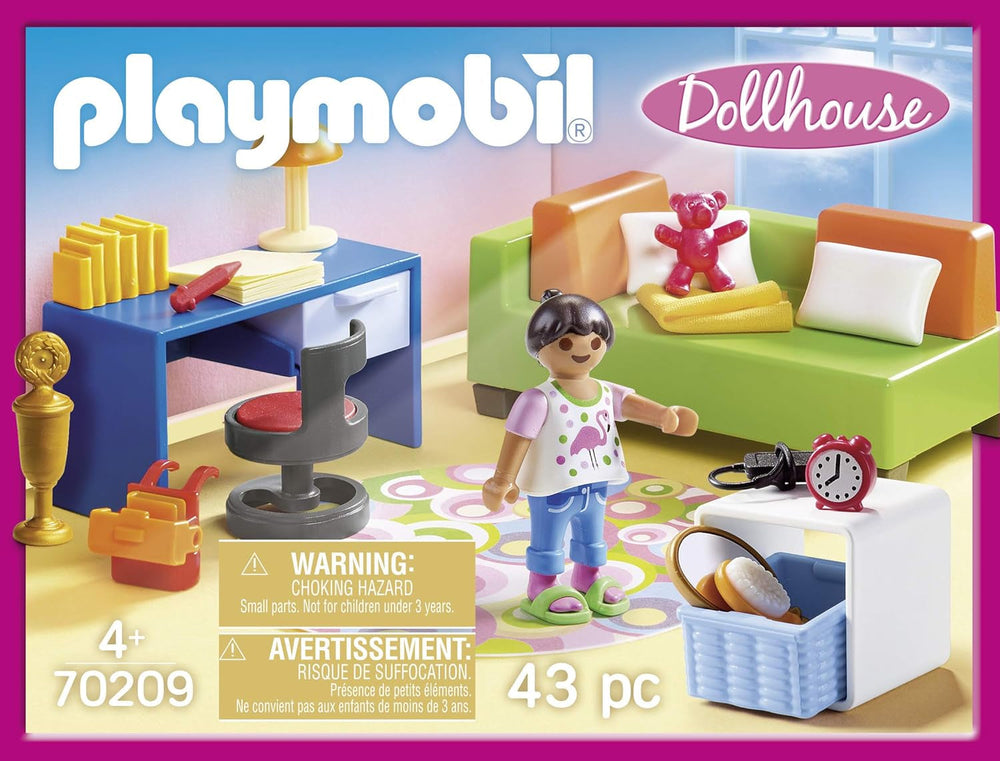 PLAYMOBIL babaház 70209 Ifjúsági szoba lányfigurával és kiegészítőkkel, 4 éves kortól Dollhouses Naty Shop