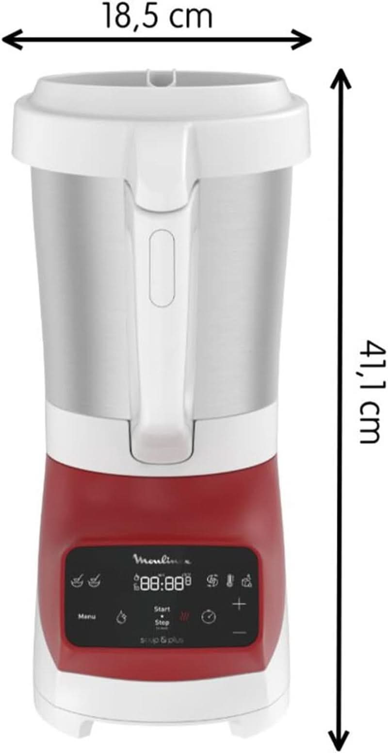 Soup&Plus LM924500 Standmixer, 1100 W, Schüssel 2 L, Edelstahlklingen, 3 Automatische Program, Manueller Modus, Perfektes Mixen, Suppen, Smoothies, Eussies, Made in France, Soup&Plus Mother and Child Naty Shop