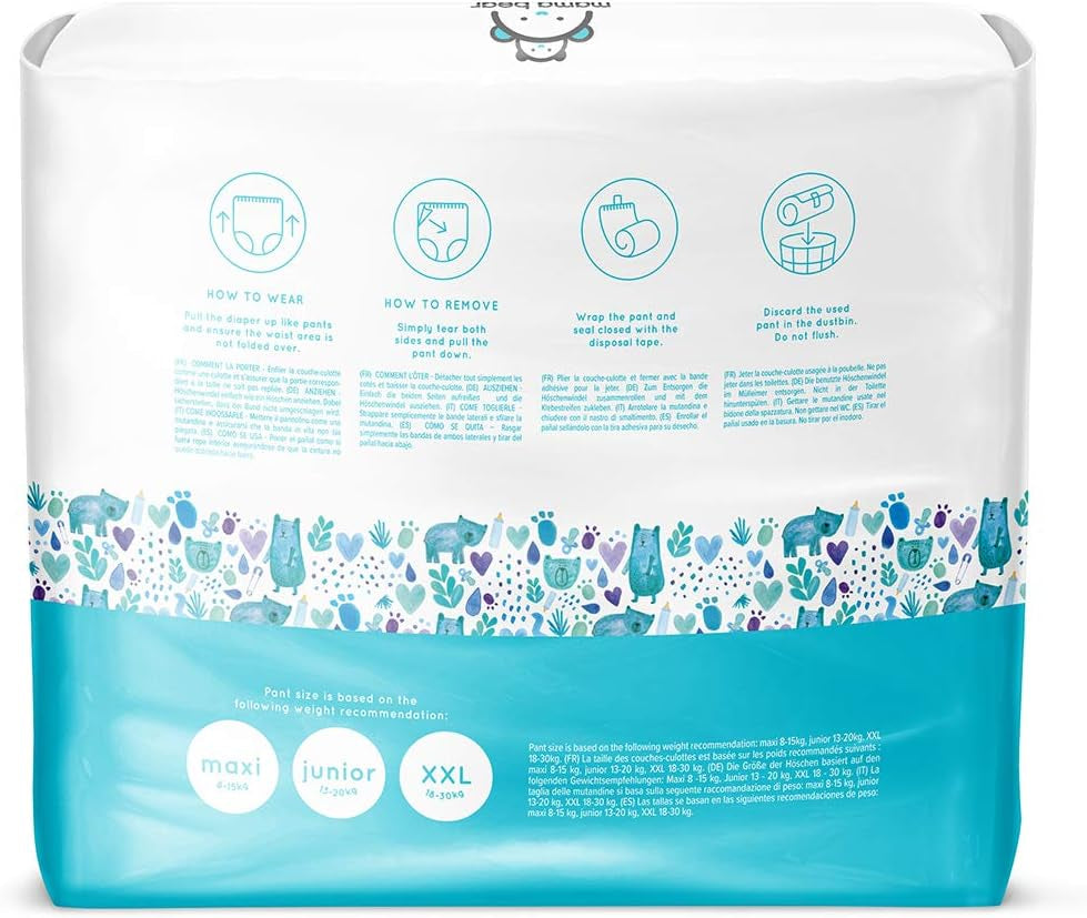 Amazon márka: Mama Bear Pull-Up XXL pelenka, 6-os méret (18-30 kg), 72 darab (2 36-os csomag)