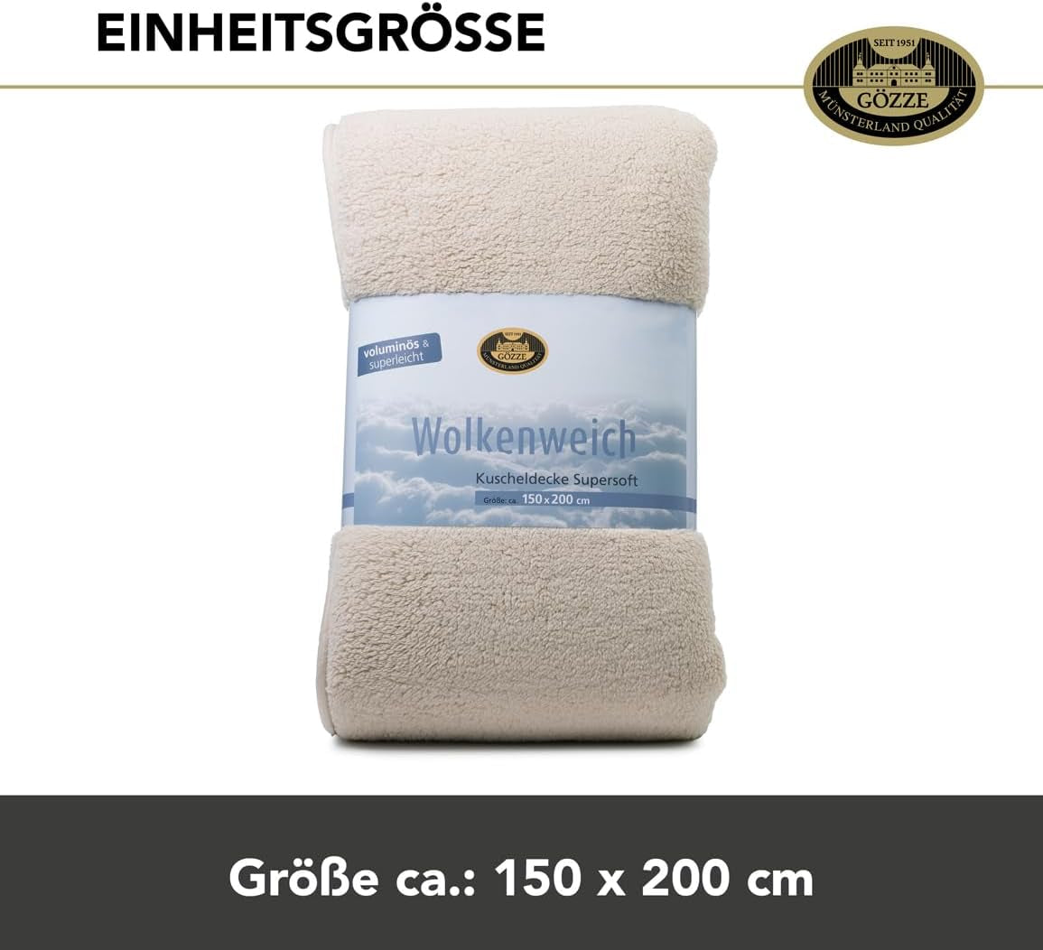 Gözze - Cloud puha bújós takaró, báránybőr utánzat, 100% poliészter (mikroszál), 150 X 200 cm - Camel Paplanok és paplanok Naty Shop
