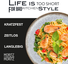 Set de veselă din porțelan Moritz & Moritz BLOSSOM pentru 6 persoane, 18 piese - Veselă modernă cu design jucăuș - Serviciu de cafea ușor de întreținut cu farfurii și boluri - Serviciu combinat